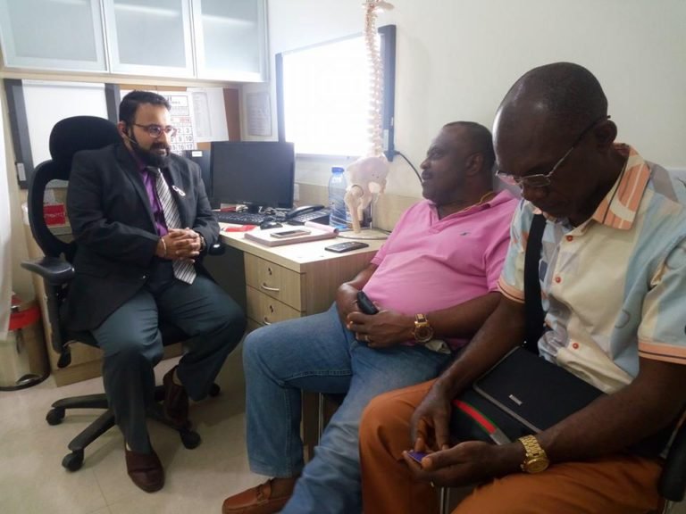 Dr Bakul Arora with nigerian patient